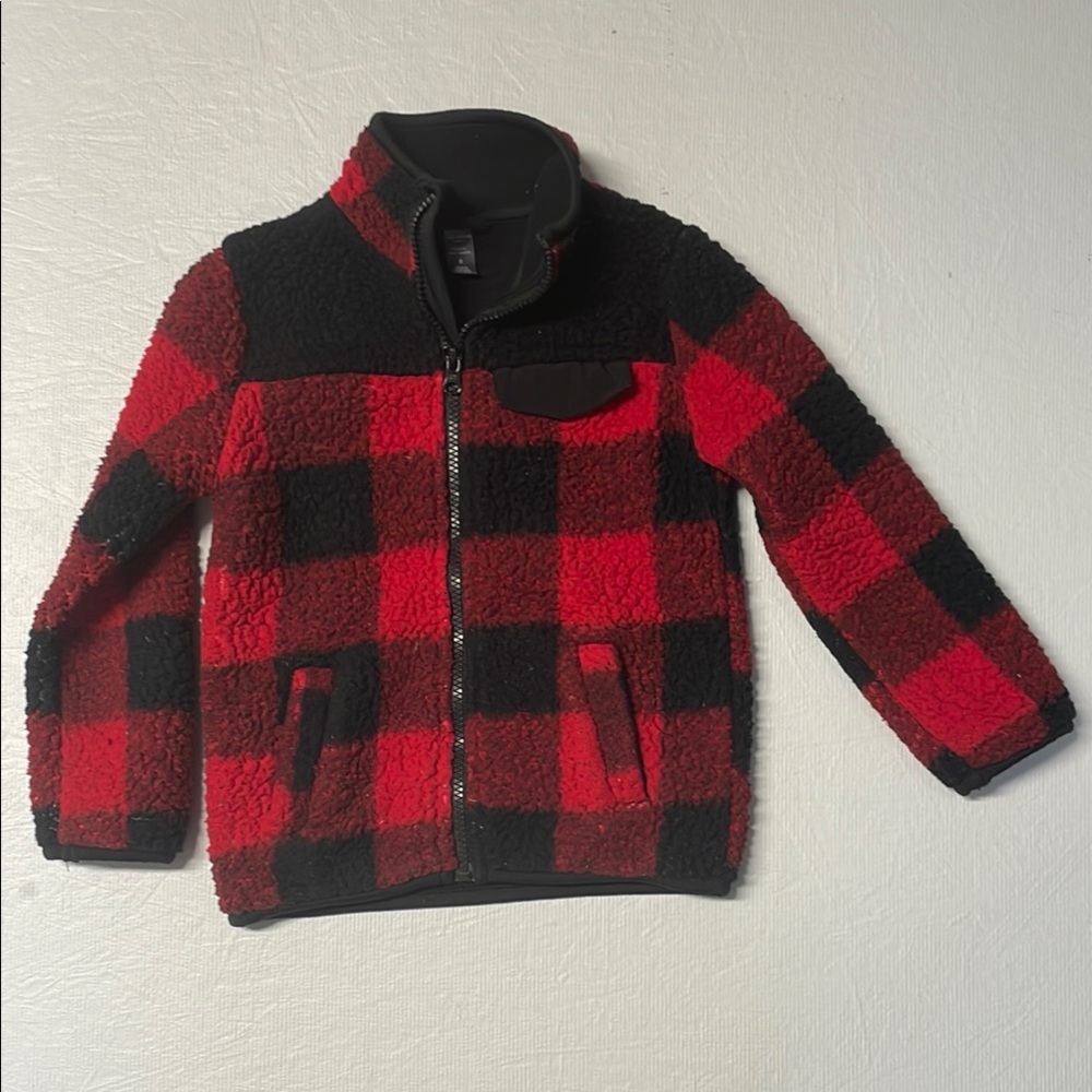 Red and Black Plaid Kids Jacket